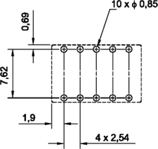 Relais 12VDC 2xUM 1A/30V bistabil