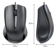 Maus optisch USB 3-Tasten 1000DPI mit Kabel