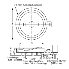 Batteriehalter für Knopfzellen 20mm
