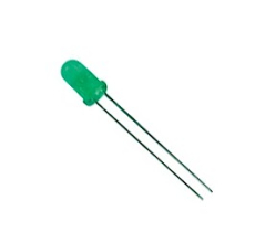 LED 3mm grün Ub 2.3V 20mA diffus