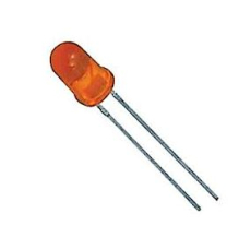 LED 5mm orange 610nm 30mcd 2V 20mA 30°