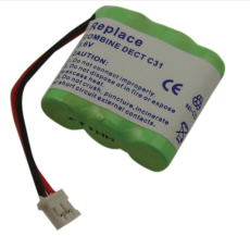 Akkupack 3,6V 300mAh NiMH 33x31x10,5mm mit Stecker