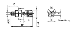 Gerteklemme     PKI 10A    16A    4mm    rot