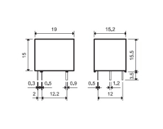 Relais 6VDC  1xUM  10A 250V  5pin Type 3611 FINDER