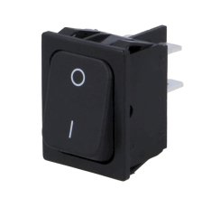 Wippschalter 2pol.EIN AUS 250V/20A 30x22mm schwarz
