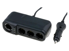 KFZ Verteilerstecker für 4 Geräte mit Batterieanzeige
