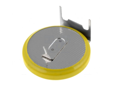 CR2032 mit 3x Lötpins liegend