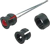 LED Fassung 5mm schwarz PVC