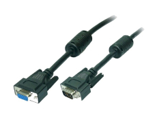 VGA Kabel 15p.Stecker - Buchse 5,0mm Ferrit, doppelt geschirmt Verlängerung
