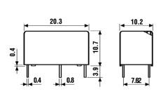 Relais  5VDC  1xEin  6A 250VAC  Finder DIL 32.21.7.005.2300