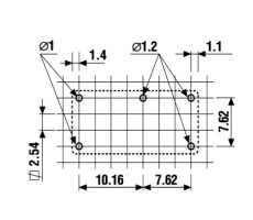 Relais  5VDC  1xEin  6A 250VAC  Finder DIL 32.21.7.005.2300