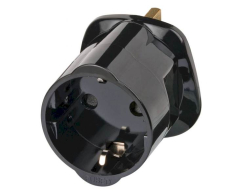 Reisestecker für United Kingdom Schuko mit Erdung und 13A Sicherung