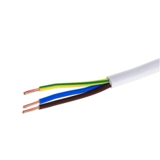 Mantelleitung 3x1,0mm² flexibele Litze weiß (Meterware)