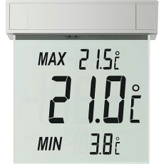 Thermometer min/max transparent 105x97x23