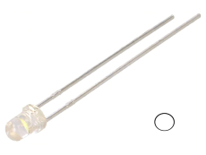 LED 3mm weiss 12000 mcd klar Ub3.5V 20mA kaltweiß