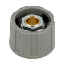 Drehknopf 23x15,5mm 6mm grau mit Deckel