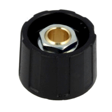 Drehknopf 23x15,5mm 6mm schwarz mit Deckel