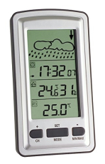 Wetterstation mit Funkuhr -40°C - +65°C