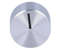 Drehknopf Ø12x7.2mm 4mm Achse Alu mit Strich