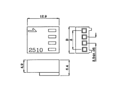 Buchse RM 2,54mm 3pol. Löt/crimp Einsätze
