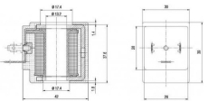 Magnetspule DM13mm 230VAC 21VA IP65 für Ventile