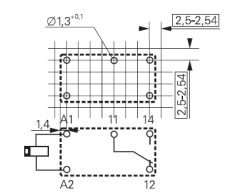 Relais 5VDC 1xUm 5A 240VAC bistabil PE014F05 Schrack