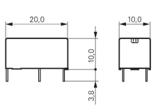 Relais 5VDC 1xUm 5A 240VAC bistabil PE014F05 Schrack