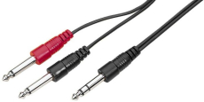 Klinkenkabel 2xKlinkenstecker 6,3mm mono -> 1x Klinkenstecker 6,3mm Stereo