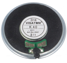 Lautsprecher 40mm H4,5mm 50 Ohm 1W/2W VISATON 2841