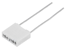 10nF/100V R 5mm 2.5x6.5x7.2mm Polyester