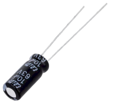 10uF/63V radial 5x11 ELKO 105°