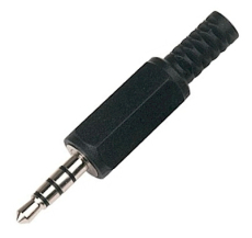KLINKENSTECKER 2.5mm 4polig gerade Nylon