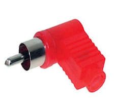 Cinch    Stecker    winkel    rot    Nylon