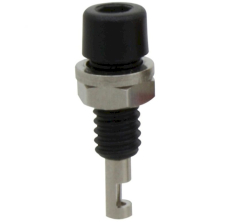 Bananenbuchse 2mm schwarz isoliert