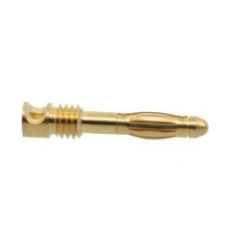 Büschelstecker 4mm Gold ohne Isolierung lötbar
