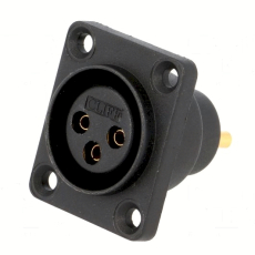 XLR Einbaudose 3p. Kunststoff wasserdicht