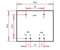 Print-Trafo  2x  9V/230V  3,6VA