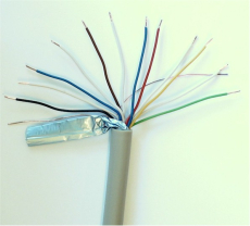 Datenleitung 6x2x0,6 Leiter massiv DM8,2mm ges