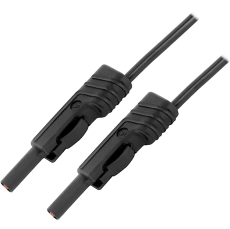 Messleitung 1.0mm² /1m schwarz berührungsgeschützt