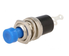 Taster blau aus(ein) 250VAC 1A Einbau DM7mm