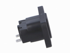 Netzgerätestecker Doppelnut für Geräteeinbau 2pol.