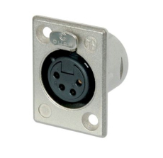 XLR Einbaudose 4p. nickelNeutrik NC4FP