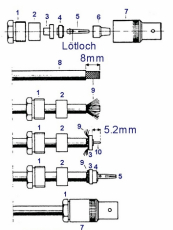 BNC-Kupplung    RG58    ltbar