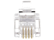MODULAR-Stecker 6/4 RJ11 4pol. für Flachkabel