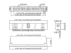 PFOSTEN-VERBINDER Stecker 50 pol. RM 2.54 f. Flachbandkabel