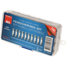 Sicherungssortiment 160 Stück 5x20mm flink in Box