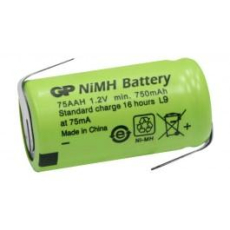 Akku 2/3AA 1,2V 750mA 14,5x28,5mm 1,2V lötbar GP