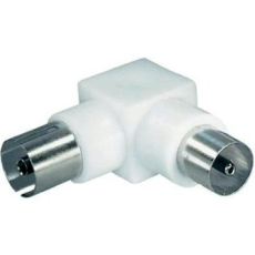 Koax Winkeladapter Stecker/Kupplung 90° 75Oh