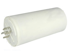 Motorkondensator 80uF 450V Ø60 x 120mm mit FastOn Stecker 6,3mm