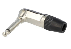 Klinkenstecker 6,3mm Mono Winkel metall